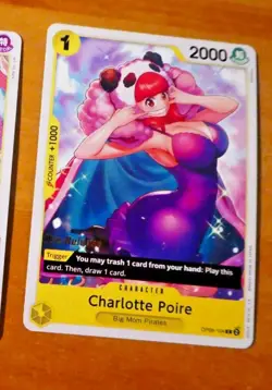 ONE PIECE ENGLISH CARD GAME CARTE PRE RELEASE Charlotte Poire OP08-104 EN M - Image 1