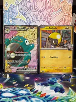 Iono's Bellibolt ex SVP 194 and Tadbulb 052/159 Pokemon Card Promo Set Near Mint - Image 1