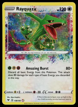 Pokemon Card - Rayquaza Vivid Voltage 138/185 Amazing Rare Holo - Image 1