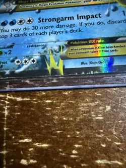 Heavily played M Swampert EX XY87 XY Promo Holo Mega English Pokemon TCG Card - Image 3