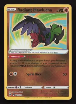 Pokemon Cards - Radiant Hawlucha 081/189 - Astral Radiance - NM - Image 1