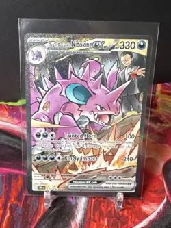 Team Rocket's Nidoking ex 233/182 SIR - Sv10: Destined Rivals Pokemon Card NM - Image 1