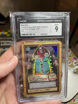 Vintage One Piece TCG BEAR KING! 2001 CCG Holo CARD Near Mint CGC 9, Japanese - Image 1