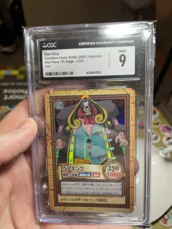 Vintage One Piece TCG BEAR KING! 2001 CCG Holo CARD Near Mint CGC 9, Japanese - Image 2