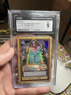 Vintage One Piece TCG BEAR KING! 2001 CCG Holo CARD Near Mint CGC 9, Japanese - Image 3