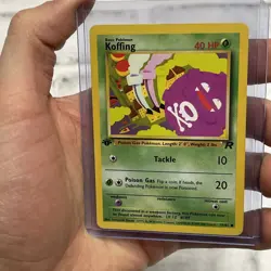 Pokemon KOFFING - 58/82 - 1st Edition Team Rocket Vintage Pokemon Card - LP WOTC - Image 1