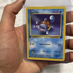Pokemon Squirtle 68/82 Team Rocket 1st Edition Common Card Vtg LP Lightly Played - Image 1