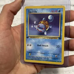 Pokemon Squirtle 68/82 Team Rocket 1st Edition Common Card Vtg LP Lightly Played - Image 2