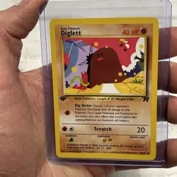 Pokemon TCG Team Rocket 1st Edition Regular Finish Diglett 52/82 Card WOTC NM - Image 1