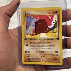 Pokemon TCG Team Rocket 1st Edition Regular Finish Diglett 52/82 Card WOTC NM - Image 2
