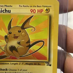 Raichu 29/62 Fossil Non Holo Rare Pokemon TCG Cards WOTC Vintage Nintendo LP+ - Image 2