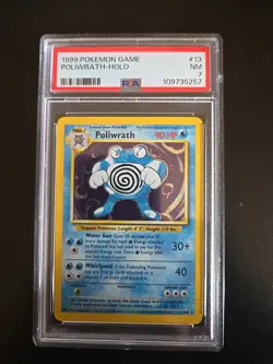 Poliwrath Holo 13/102 PSA 7 WOTC Pokemon TCG Base Set 1999 Vintage Card - Image 1
