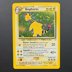 Ampharos 1/64 Neo Revelation 2000 Holo Rare Pokemon Card TCG - Image 1