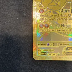 Mega Lucario ex Pokemon TCG Card ME01 Mega Evolution #188/132 Hyper Rare NM - Image 5
