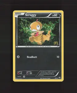 Scraggy 10/12 McDonalds 2012 Promo Holo Rare Pokemon Card LP - Image 1