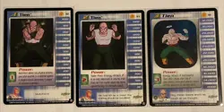DBZ CCG Lvl1 & Lvl2 Tien 82 83 39 Limited Saiyan Saga Dragon Ball Z Score Cards - Image 1