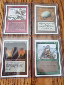 MAGIC THE GATHERING Lot of Four (4) UNLIMITED Series Cards Very Nice Condition - Image 1