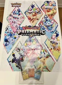 Pokemon Prismatic Evolutions Poster Collection Promo Card and Poster - No Packs! - Image 1