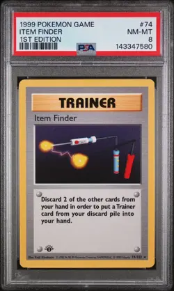 PSA 8 ITEM FINDER 74/102 1st Edition Rare Base Set 1999 - Pokemon Card WOTC - Image 1