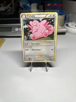 Pokemon HeartGold SoulSilver Clefable Holo Rare 3/123 Vintage 2010 Card - Image 1