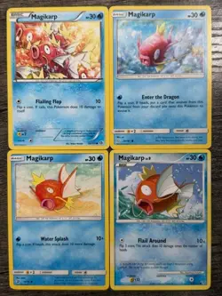 POKEMON CARDS 4 MAGIKARP 19/70 MAGIKARP 30/113 MAGIKARP 110/147 MAGIKARP 29/181 - Image 1