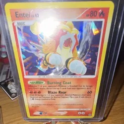 Pokemon Entei Card TCG 4/132 Secret Wonders Cracked Ice Holo Rare LP Condition - Image 2
