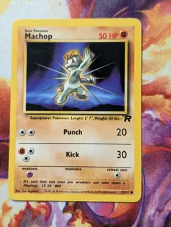 Machop 59/82 Team Rocket Set - Common - LP - Pokemon TCG Card WOTC - Image 1
