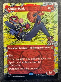 Spider-Punk (0210) - Borderless - UB Spider-Man (MTG) - Image 1