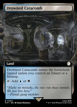 MTG DROWNED CATACOMB 494 EXC - CATACOMBE ALLAGATE - PIP - MAGIC - Image 1
