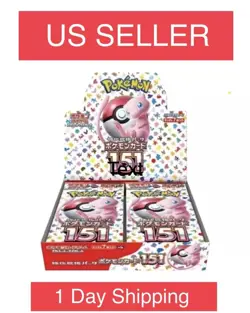 Pokemon 151 Japanese Sealed Booster Box Sv2a w/ SHRINK - US SELLER - Image 1