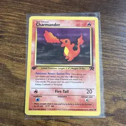 Pokemon TCG Charmander Team Rocket 1st Edition 50/82 - Image 1