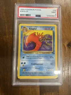 Graded PSA 9 1999 Pokemon Fossil Kingler #38 - Image 1