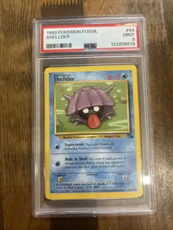 Graded PSA 9 1999 Pokemon Fossil Shellder #54 - Image 1