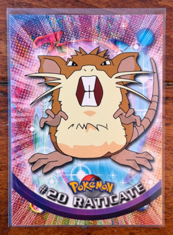 1999 Topps Pokemon Raticate #20 Non-Foil Blue Logo TV Animation Edition NM/LP - Image 1