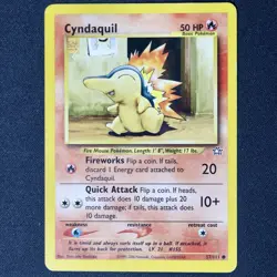 Cyndaquil 57/111 Neo Genesis - Regular Non-Holo - Vintage Pokemon LP - Image 1