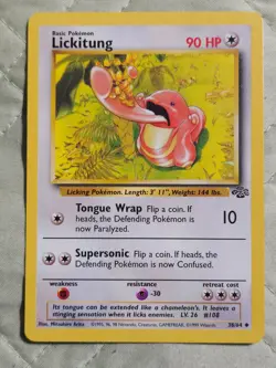 Pokemon TCG Lickitung Jungle 38/64 Regular Unlimited Uncommon NM - Image 1