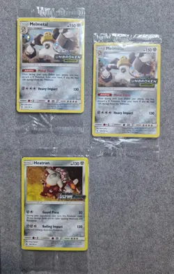 Pokemon Sun and Moon Ultra Prism & Unbroken Bonds Promo Packs Melmetal & Heatran - Image 1