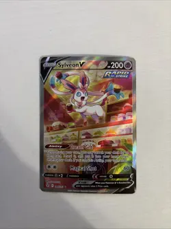 Pokemon 2021 Sylveon V Rapid Strike Full Art 184/203 Ultra Rare Good Condition!! - Image 1