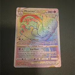 Pokemon Mewtwo VSTAR 079/078 280 HP Secret Rare Full Art Holo Pokemon GO - Image 1