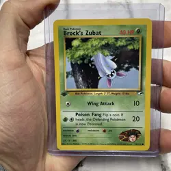 Pokemon TCG Gym Heroes 1st Edition Brock's Zubat Common 74/132 NM/MT Vintage Vtg - Image 1