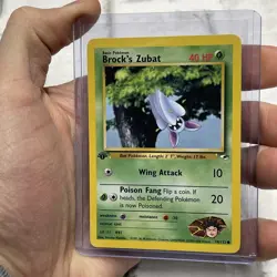 Pokemon TCG Gym Heroes 1st Edition Brock's Zubat Common 74/132 NM/MT Vintage Vtg - Image 2