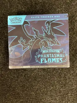 Pokemon TCG: Mega Evolution Phantasmal Flames Elite Trainer Box, Box has Dents - Image 1