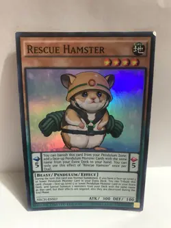 Yu-Gi-Oh Rescue Hamster X2 Super Rare Light Played - Image 1