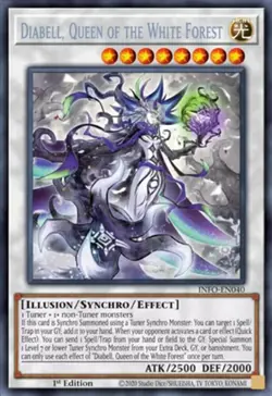 Yugioh! Diabell, Queen of the White Forest - INFO-EN040 - Secret Rare - 1st Edit - Image 1