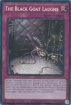 Yugioh! LP The Black Goat Laughs - MP25-EN057 - Prismatic Secret Rare - 1st Edit - Image 1