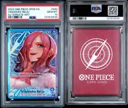 2024 ONE PIECE OP06 VINSMOKE REIJU ALTERNATE ART LEADER #042 PSA 10 - Image 3