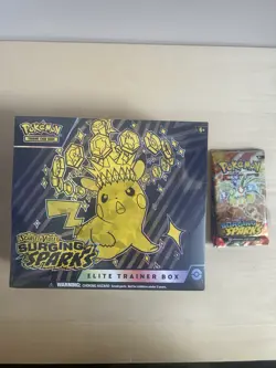 Pokemon TCG sealed Surging Sparks ETB - 3 Additional Booster Packs -sealed Lot - Image 1