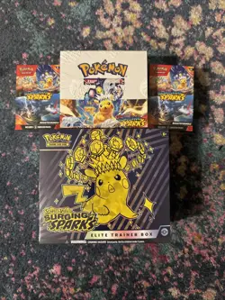 Pokemon TCG Surging Sparks Booster Box, ETB & 2x Booster Bundle Lot - NEW SEALED - Image 1