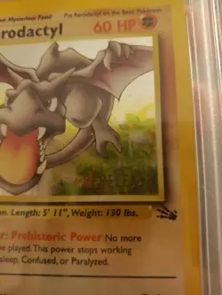 1999 Aerodactyl (Prerelease) #1/62 HOLO Pokemon Fossil 1ST Edition PSA NM 7!!! - Image 4