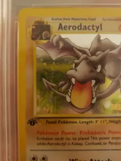 1999 Aerodactyl (Prerelease) #1/62 HOLO Pokemon Fossil 1ST Edition PSA NM 7!!! - Image 5